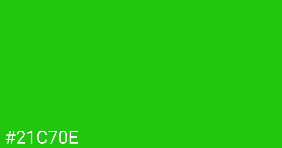 Hex color #21c70e graphic