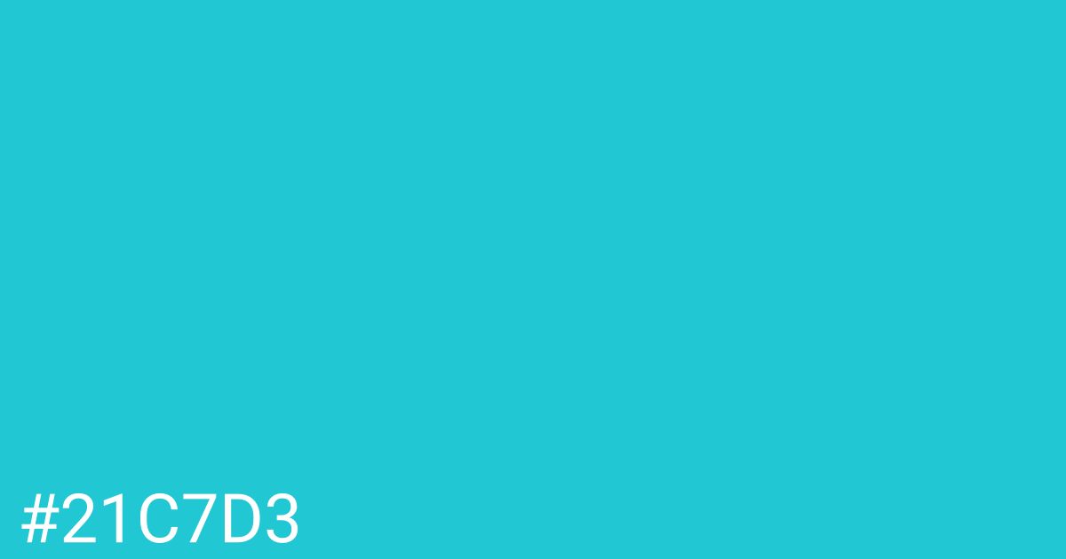 Hex color #21c7d3 graphic