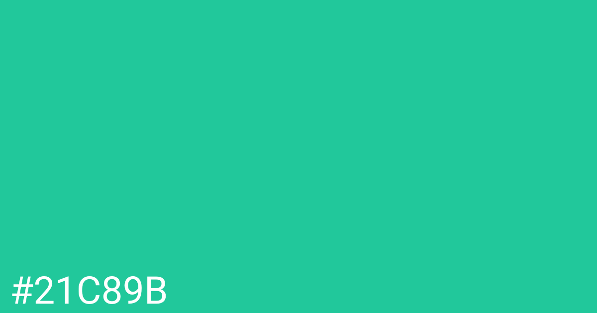 Hex color #21c89b graphic