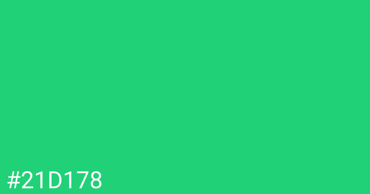Hex color #21d178 graphic