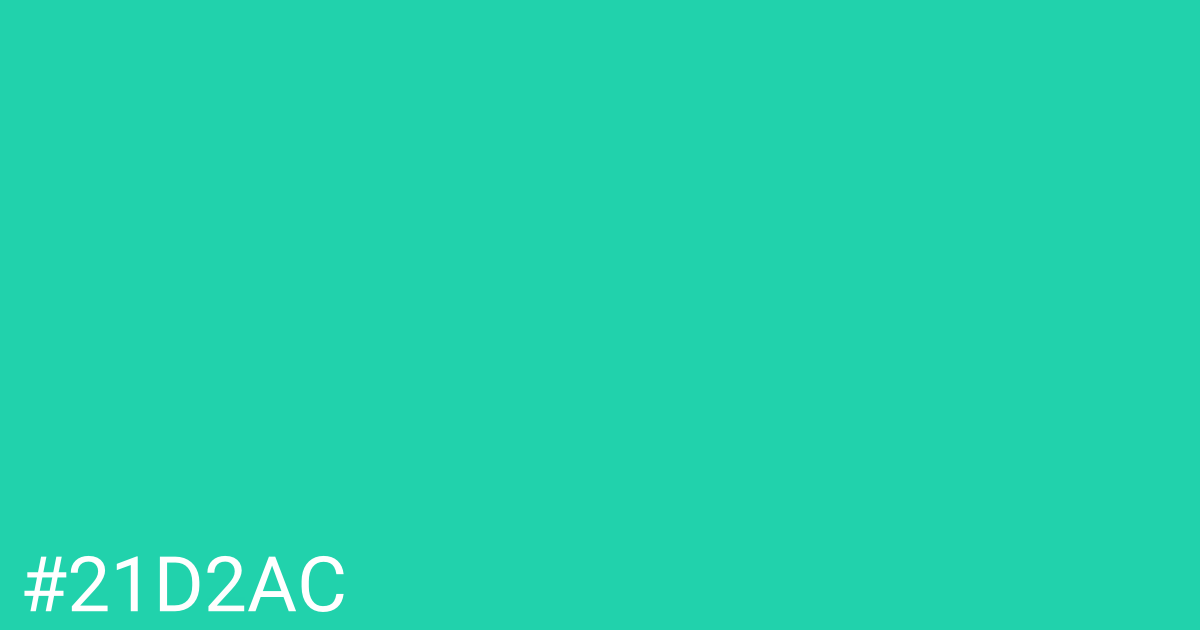 Hex color #21d2ac graphic