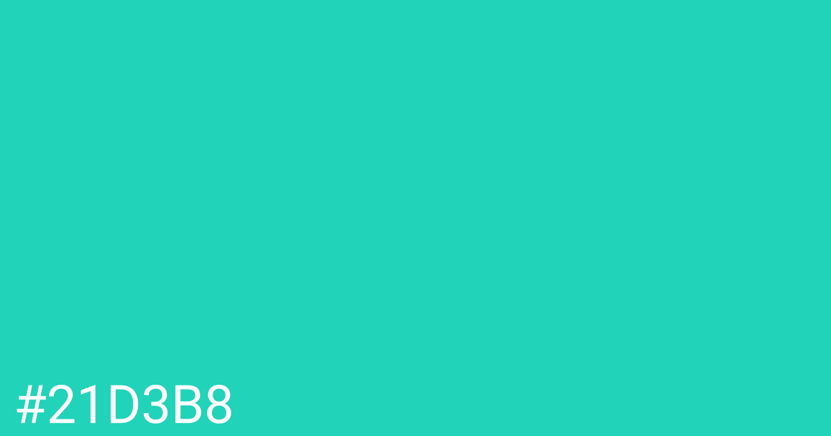 Hex color #21d3b8 graphic