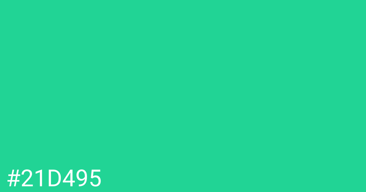 Hex color #21d495 graphic