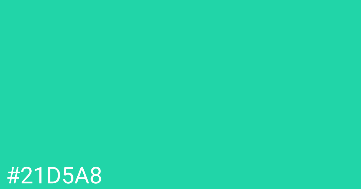 Hex color #21d5a8 graphic