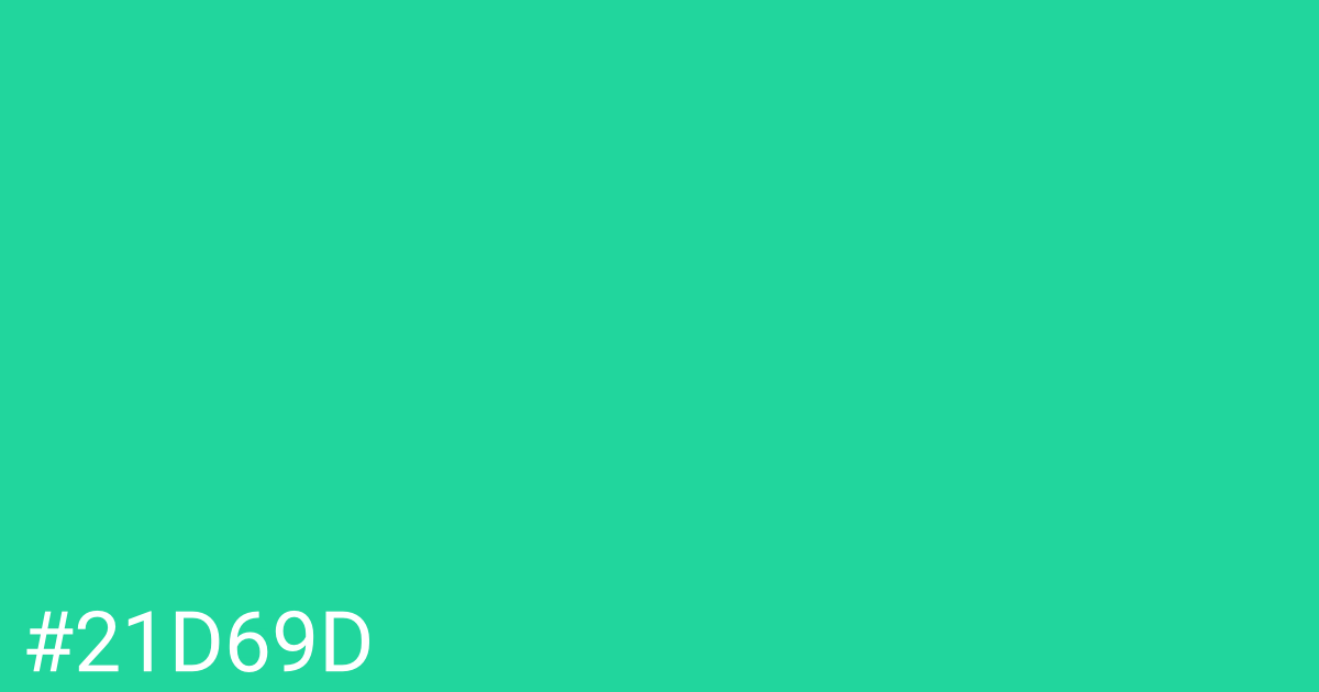 Hex color #21d69d graphic