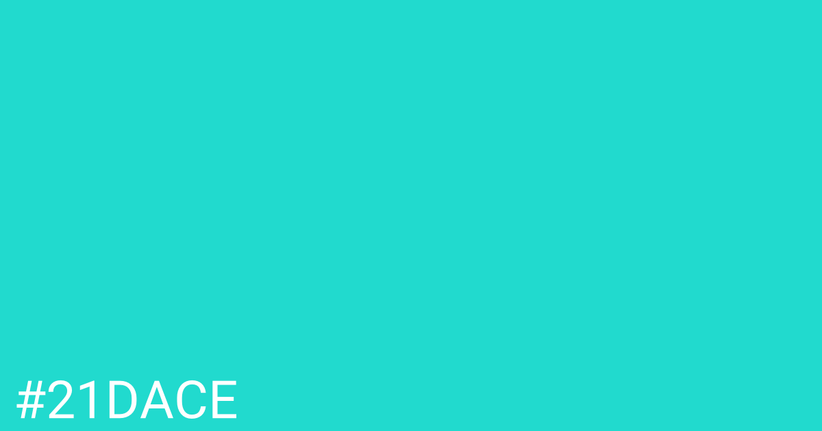 Hex color #21dace graphic