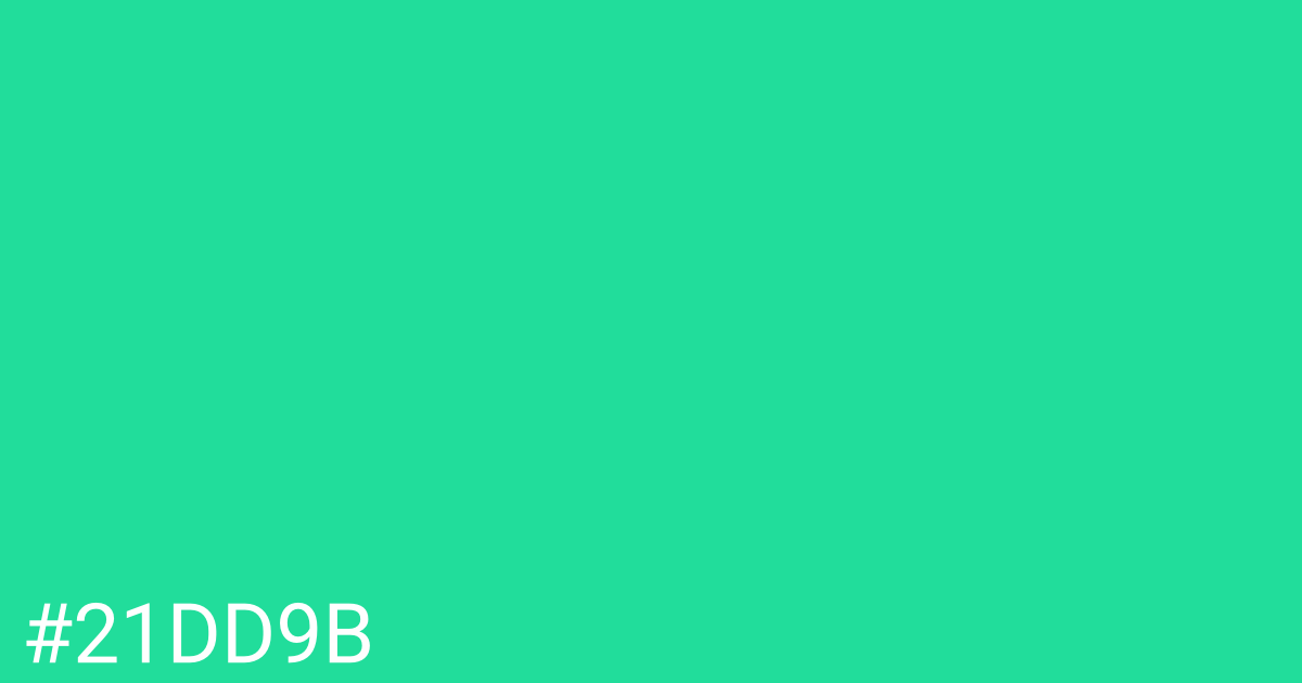 Hex color #21dd9b graphic