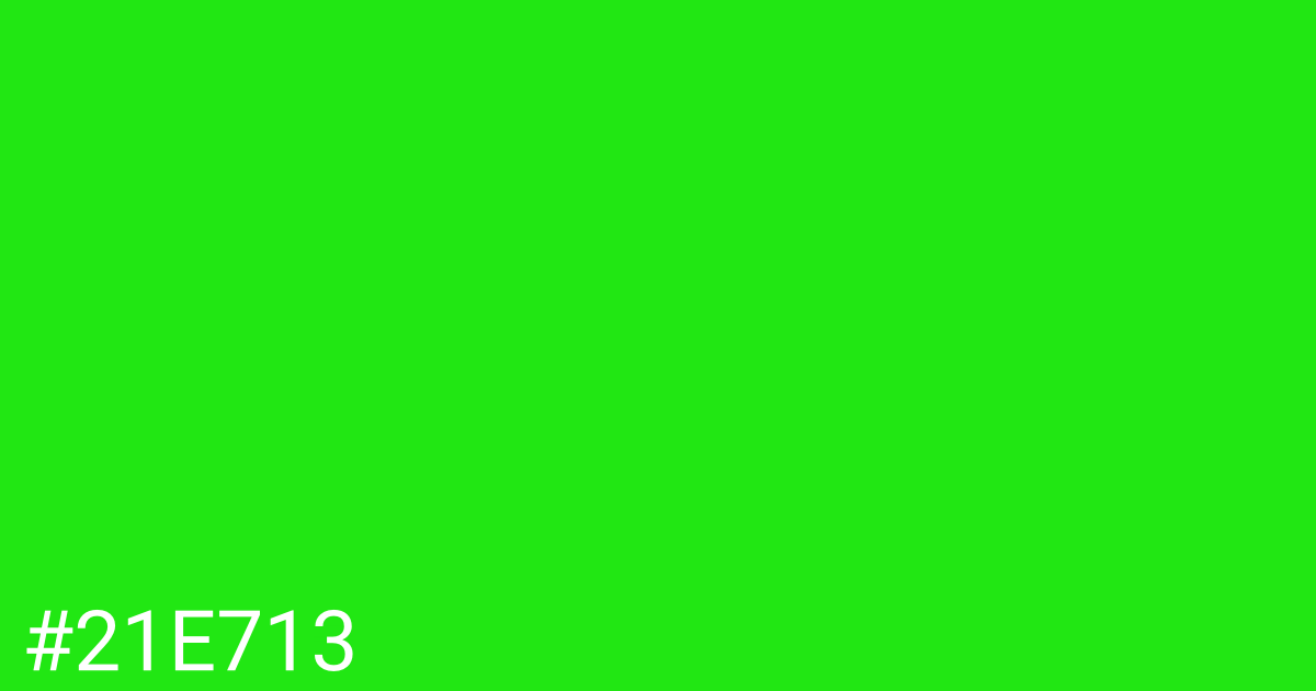 Hex color #21e713 graphic