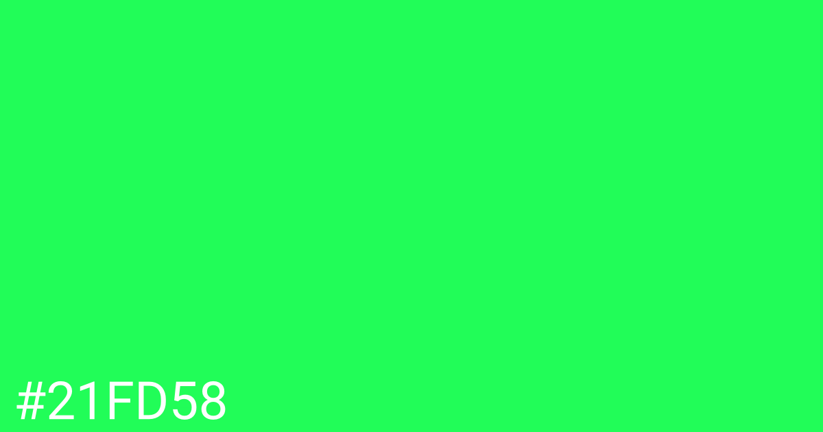 Hex color #21fd58 graphic