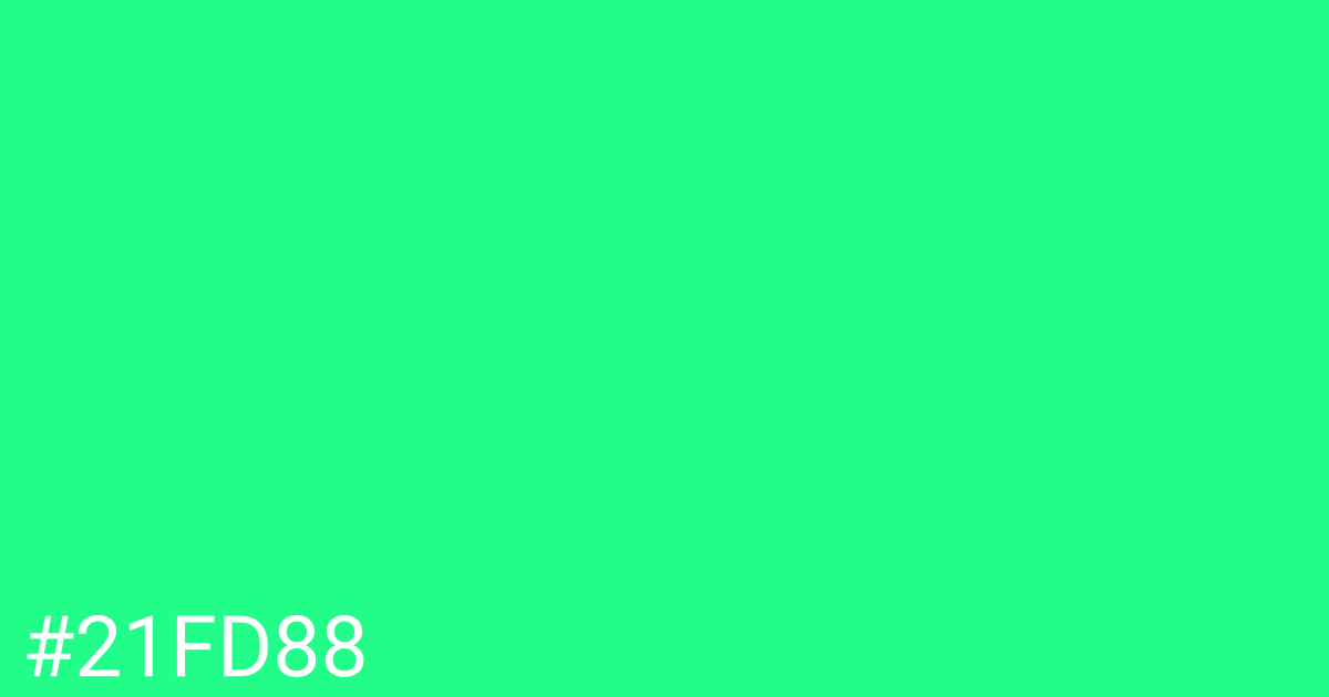 Hex color #21fd88 graphic