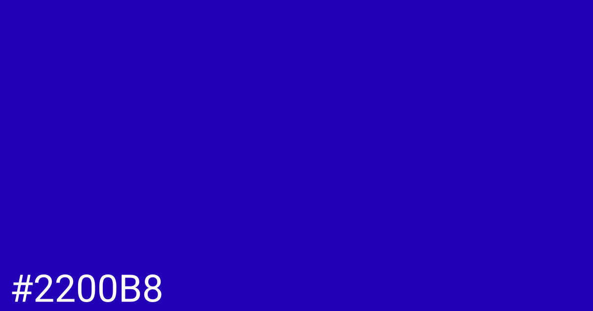 Hex color #2200b8 graphic