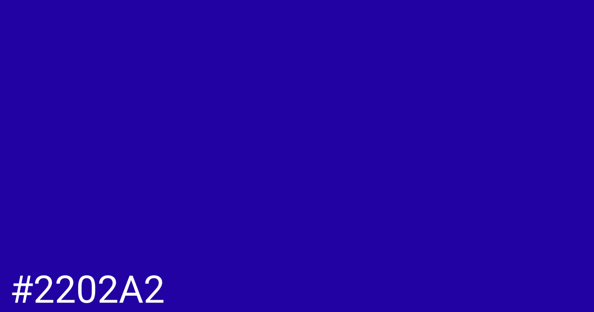 Hex color #2202a2 graphic