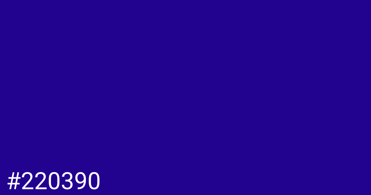 Hex color #220390 graphic