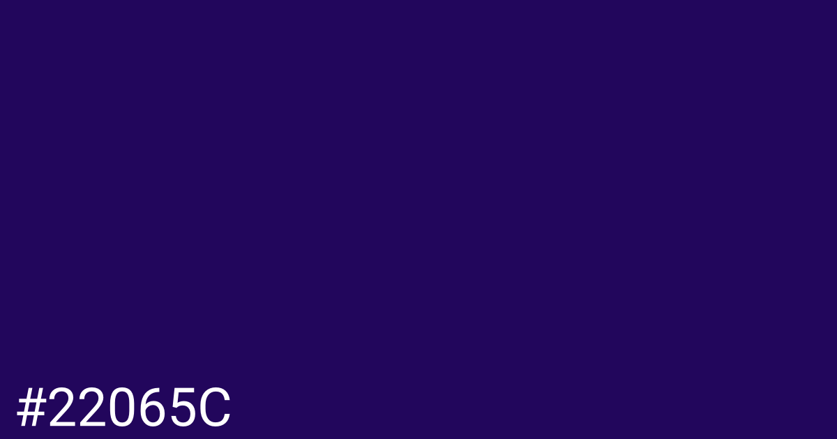 Hex color #22065c graphic