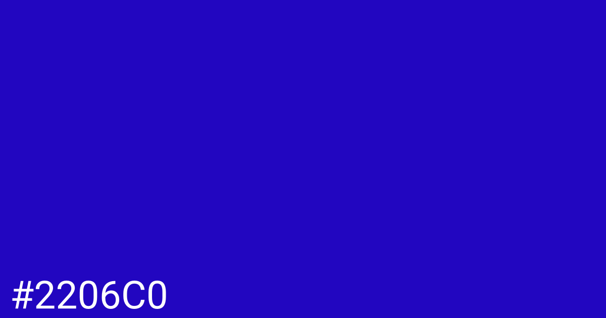 Hex color #2206c0 graphic