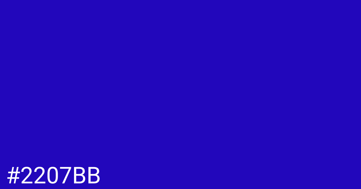 Hex color #2207bb graphic