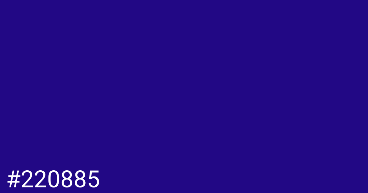 Hex color #220885 graphic