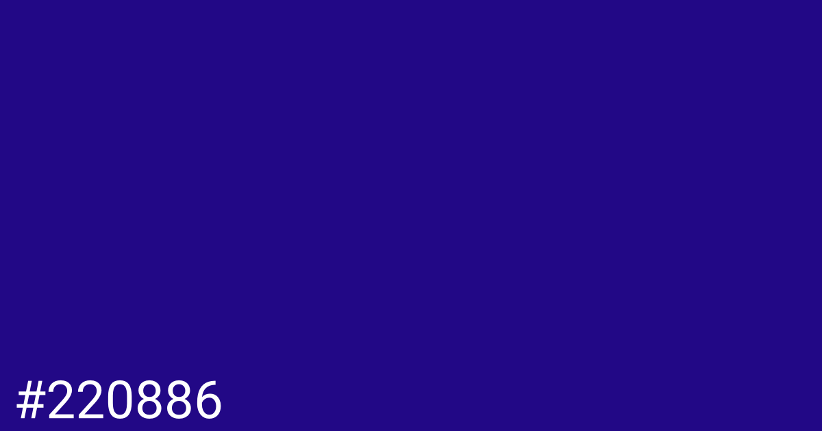 Hex color #220886 graphic