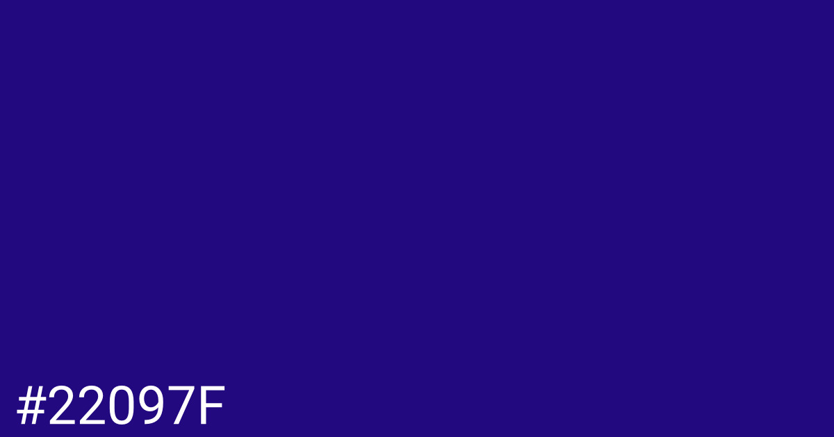 Hex color #22097f graphic