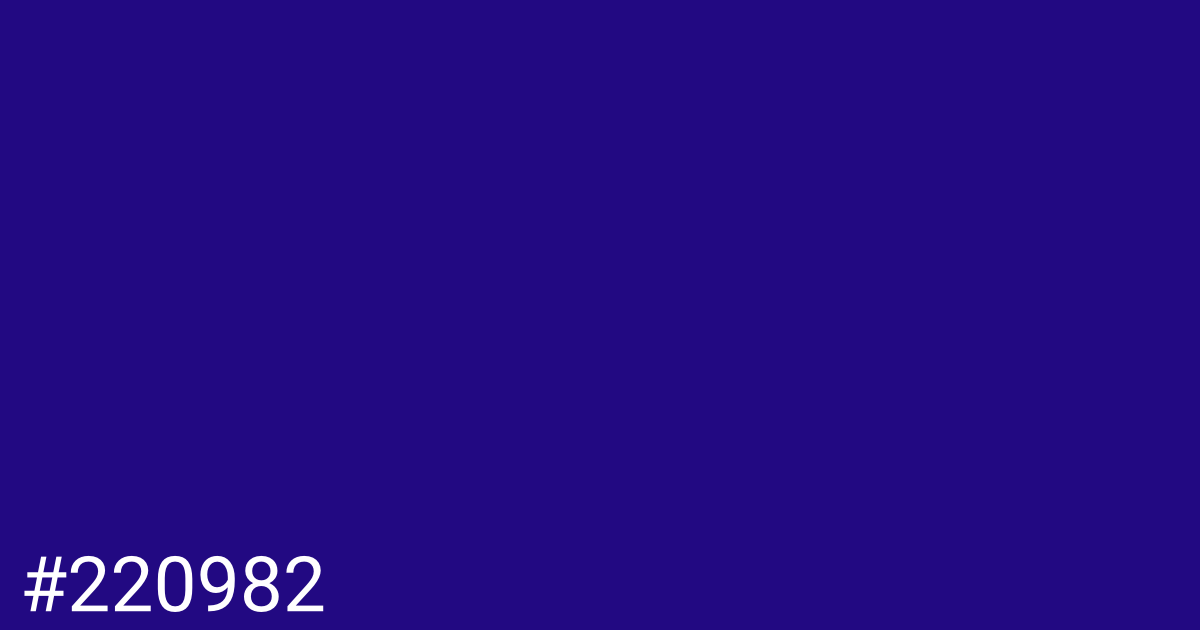 Hex color #220982 graphic