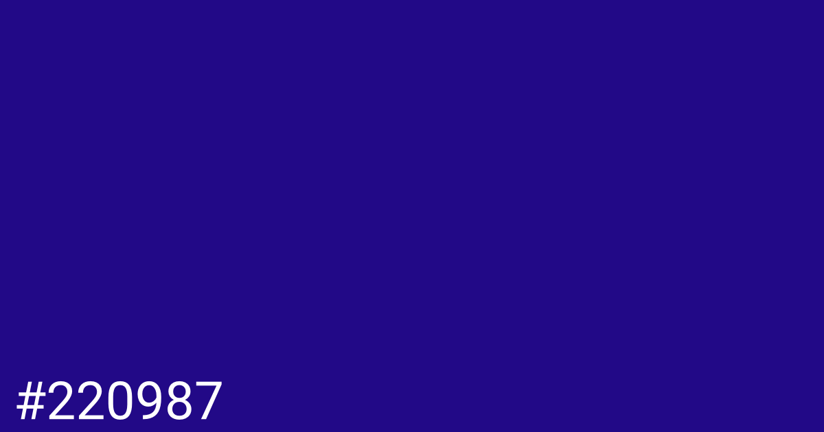 Hex color #220987 graphic