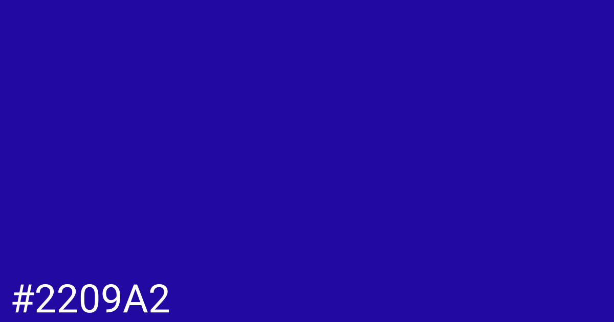 Hex color #2209a2 graphic