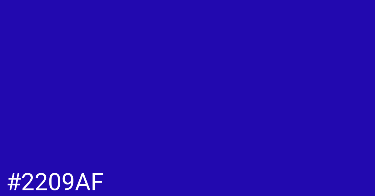 Hex color #2209af graphic