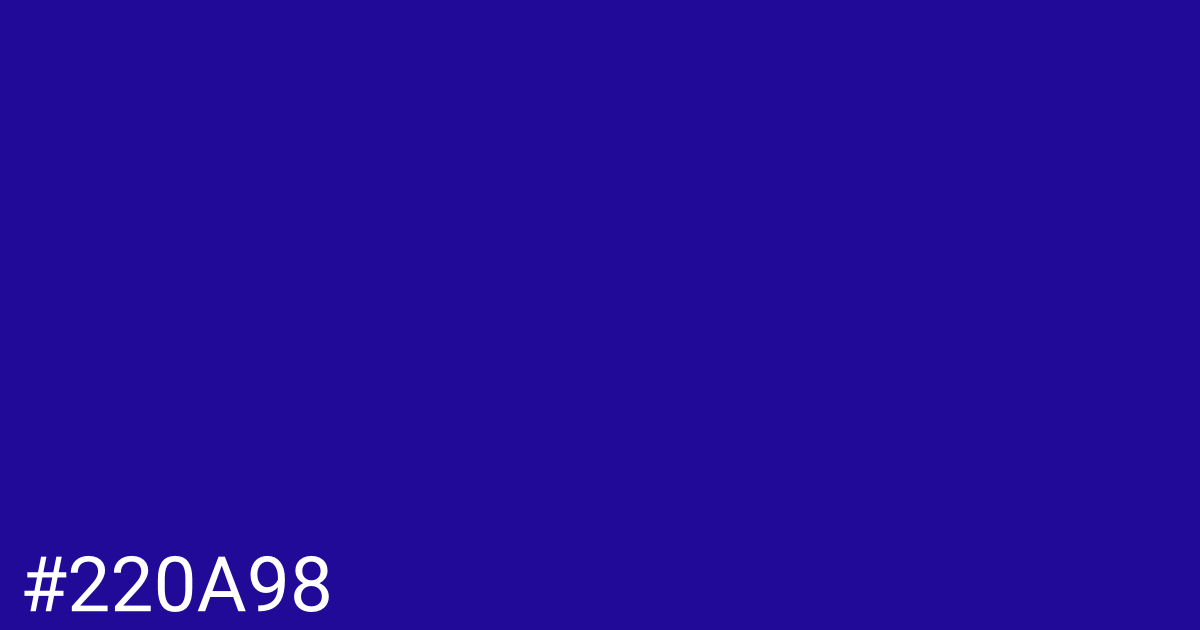 Hex color #220a98 graphic