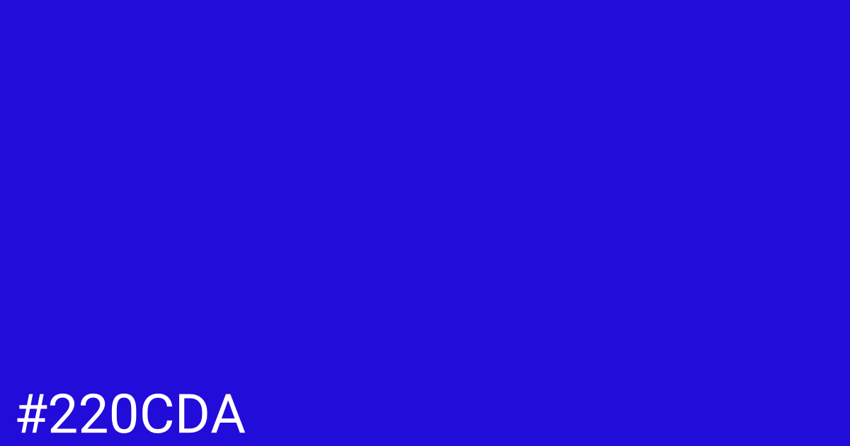 Hex color #220cda graphic