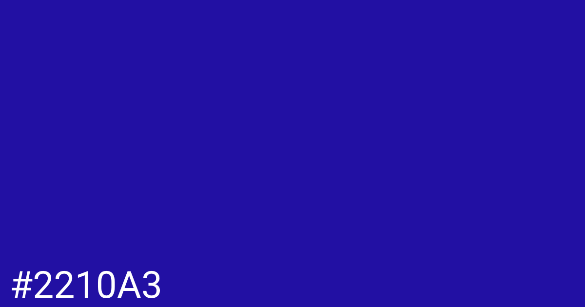 Hex color #2210a3 graphic