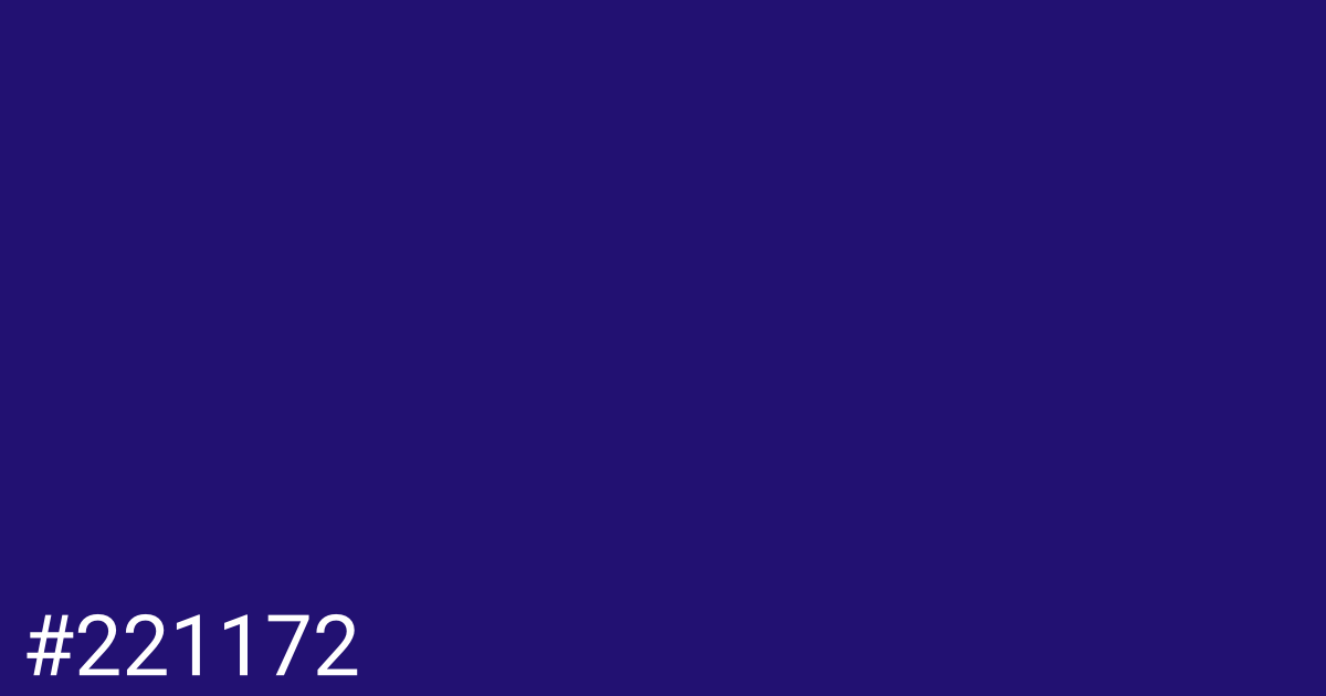 Hex color #221172 graphic