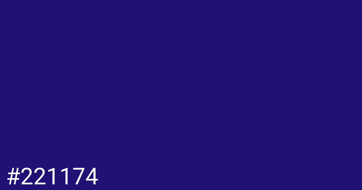 Hex color #221174 graphic