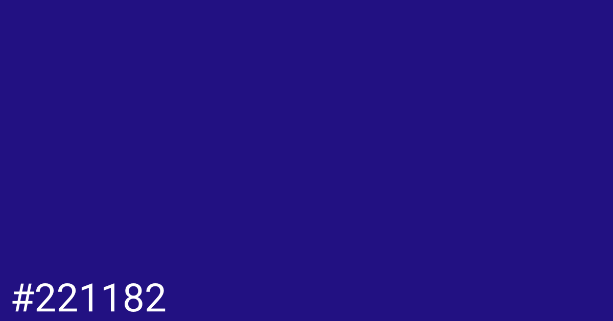 Hex color #221182 graphic