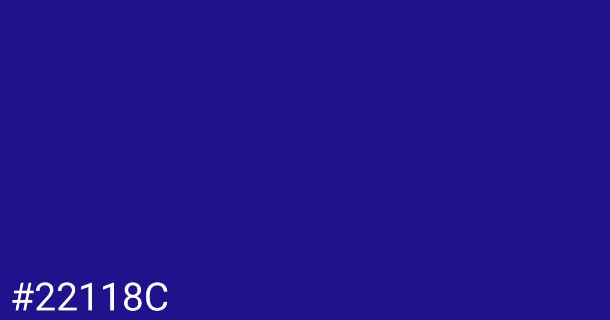 Hex color #22118c graphic