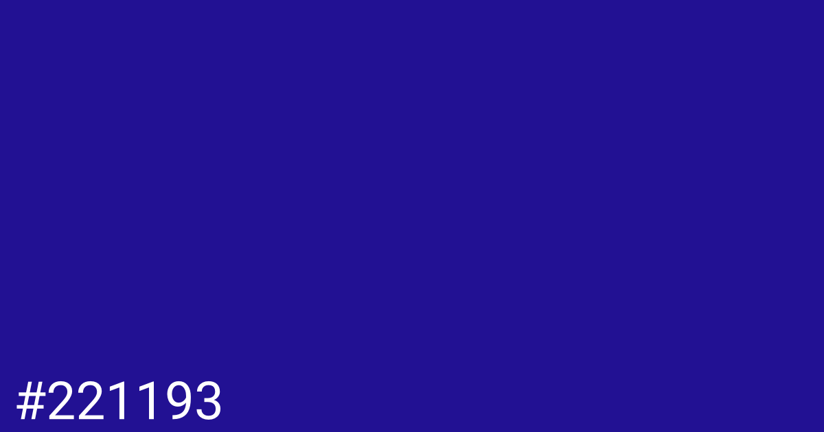 Hex color #221193 graphic