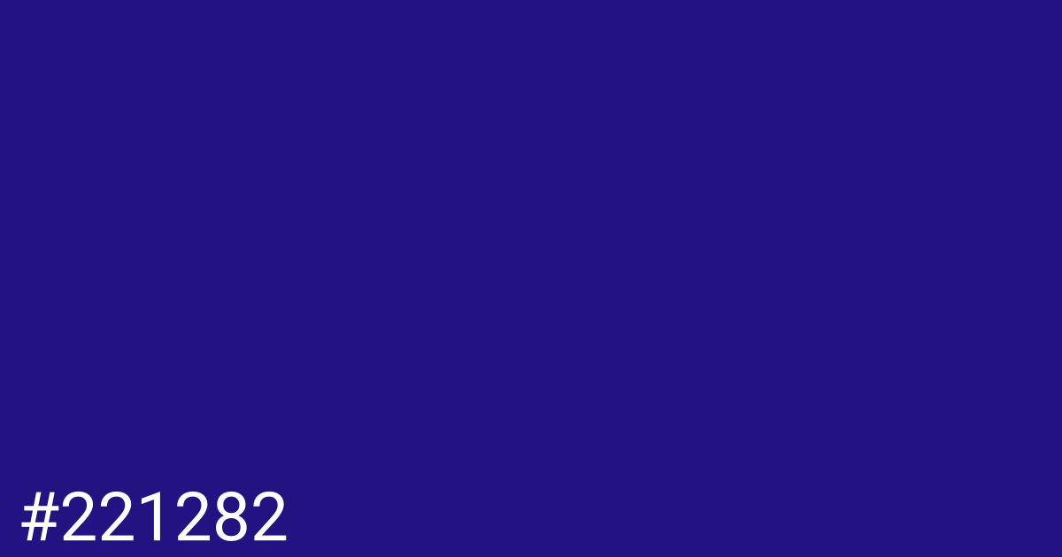 Hex color #221282 graphic