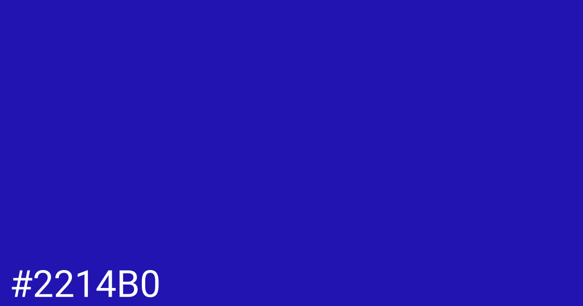 Hex color #2214b0 graphic