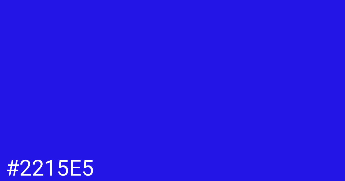 Hex color #2215e5 graphic