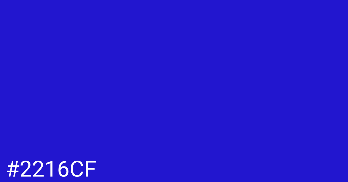 Hex color #2216cf graphic