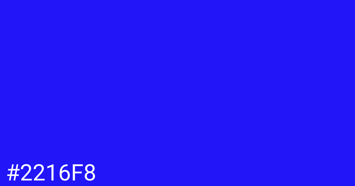 Hex color #2216f8 graphic