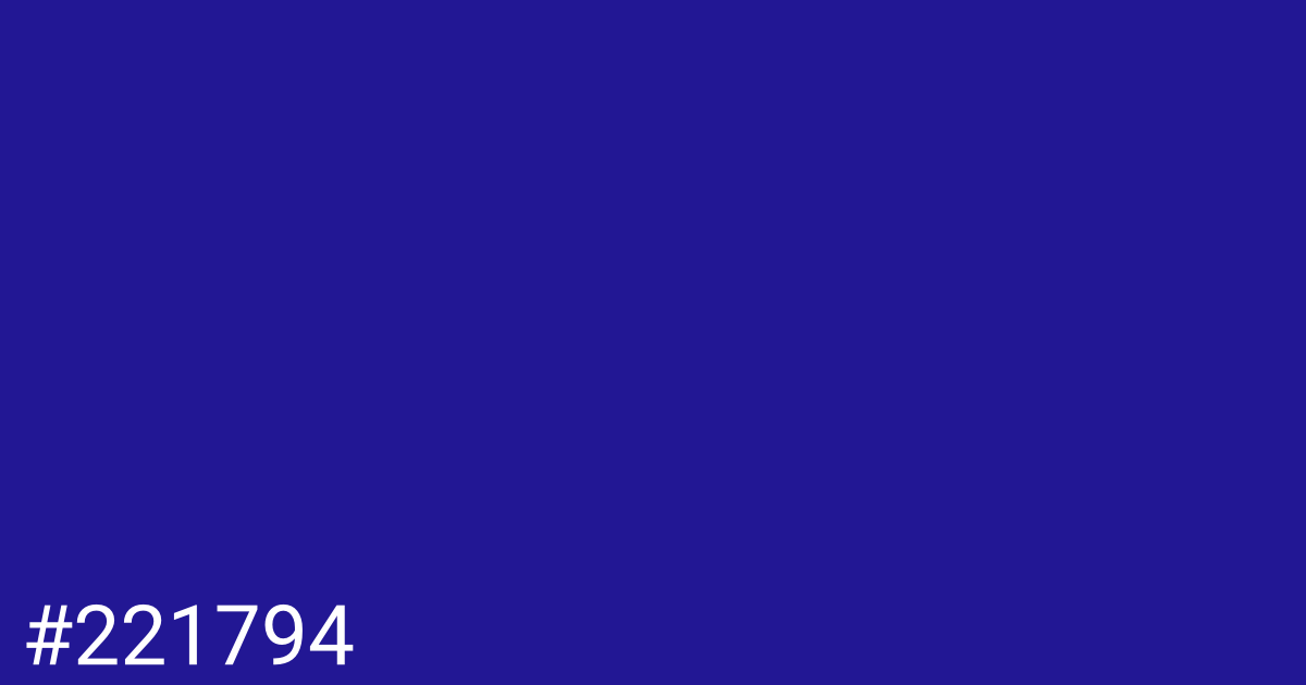 Hex color #221794 graphic