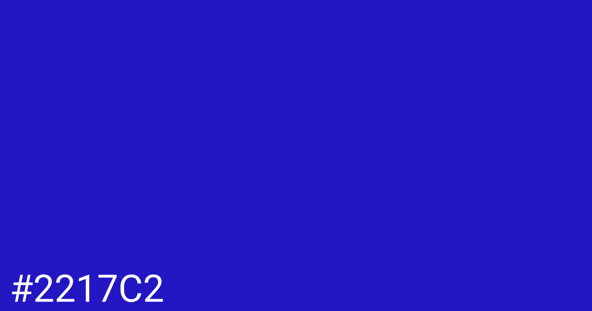 Hex color #2217c2 graphic