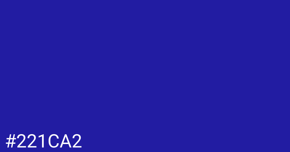 Hex color #221ca2 graphic