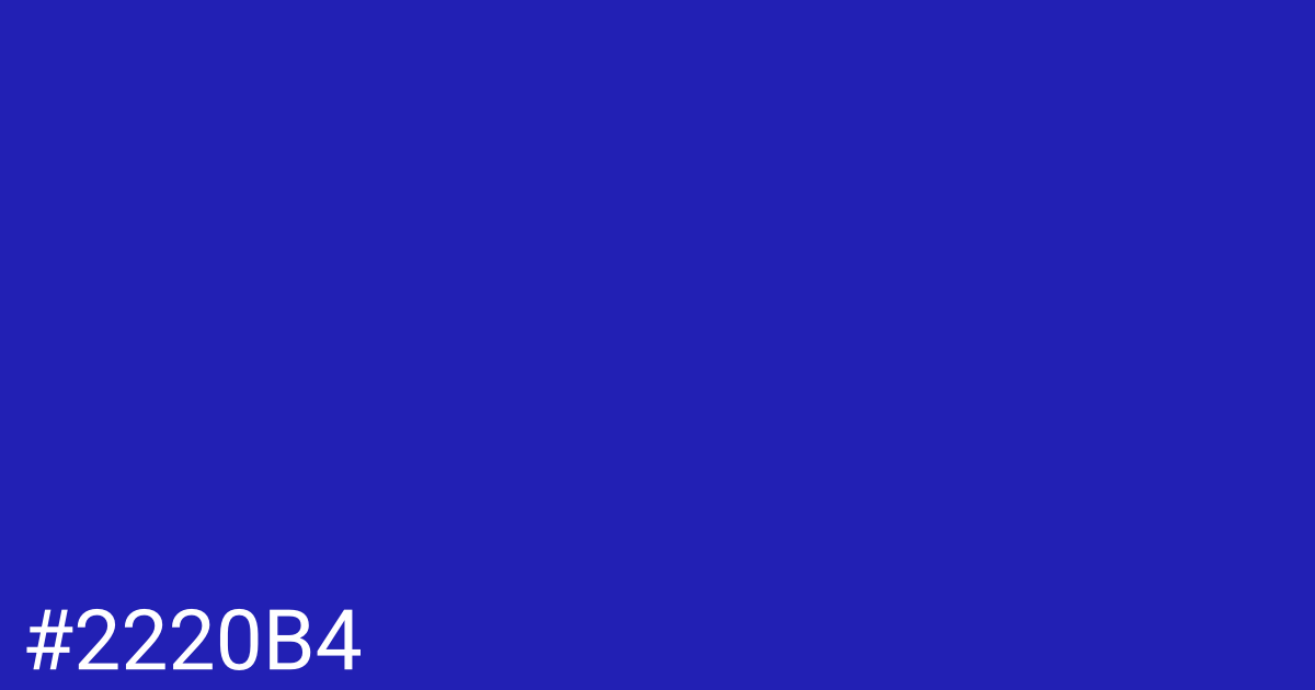 Hex color #2220b4 graphic