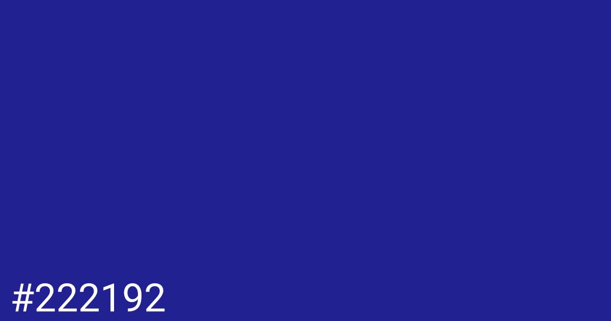 Hex color #222192 graphic