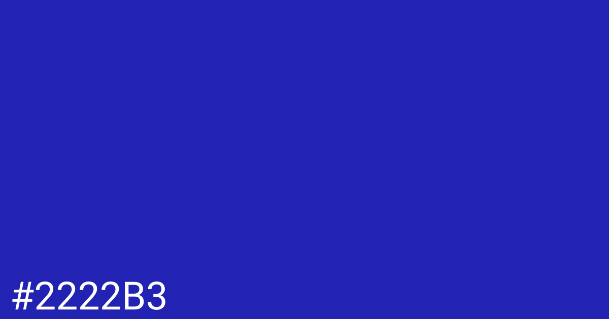 Hex color #2222b3 graphic