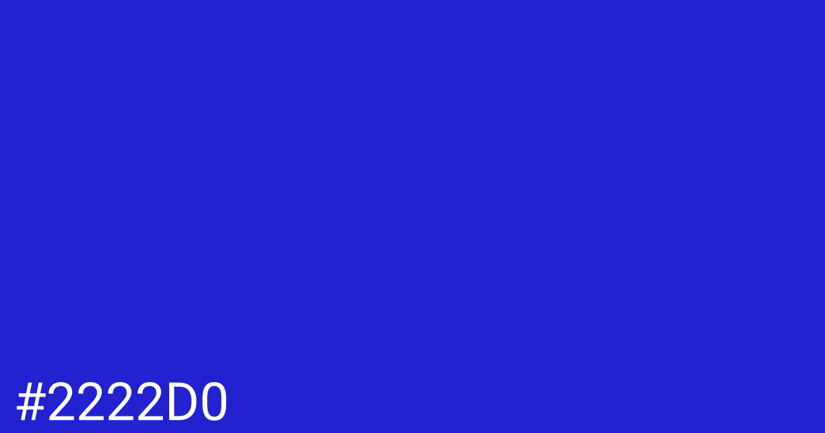 Hex color #2222d0 graphic