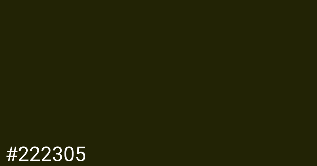 Hex color #222305 graphic