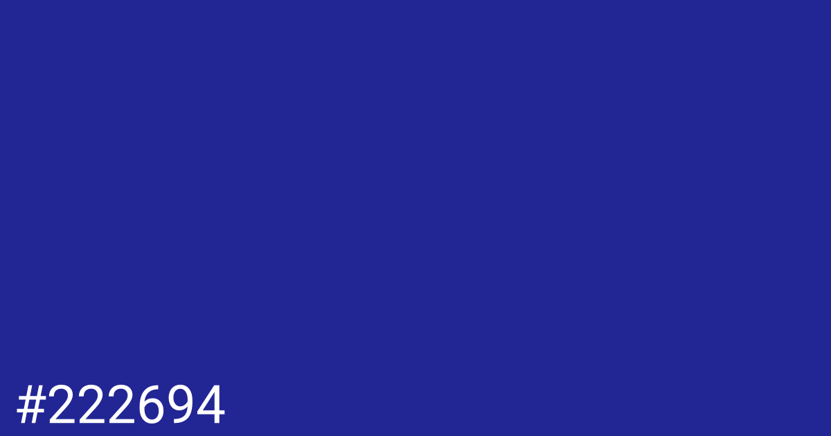 Hex color #222694 graphic