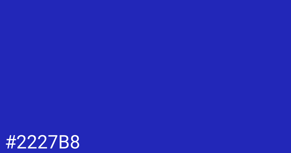 Hex color #2227b8 graphic